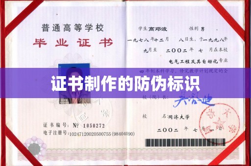 振兴证书制作的防伪标识