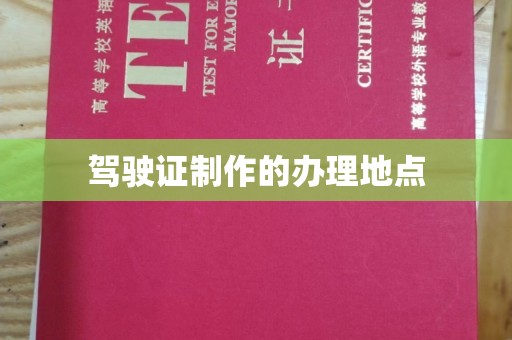 振兴驾驶证制作的办理地点