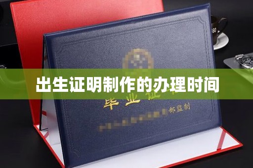 振兴出生证明制作的办理时间