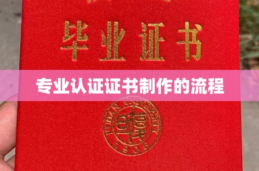 振兴专业认证证书制作的流程