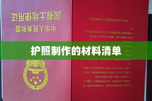 振兴护照制作的材料清单